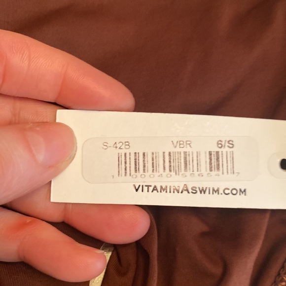 NWT Vitamin A NEUTRA Hipster Bikini Bottom Vintage Brown Size6/Small - Picture 5 of 7